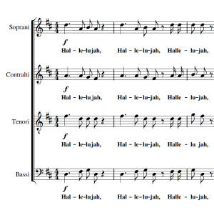 Esempio di coro a 4 righi